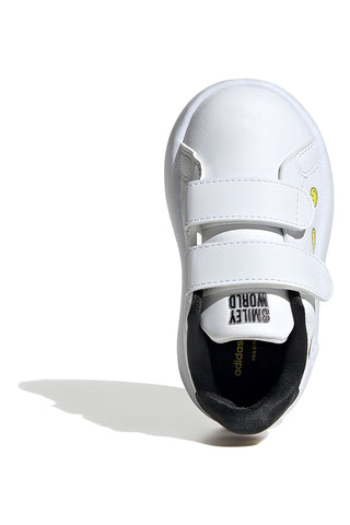 Bele superge z nasmeškom in dvojnim trakom Adidas Advantage Smiley CF I