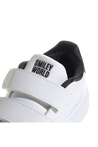 Bele superge z nasmeškom in dvojnim trakom Adidas Advantage Smiley CF I