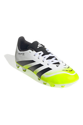 Bele in rumene fluorescenčne nogometne čevlje Adidas Predator Club FG/MG J