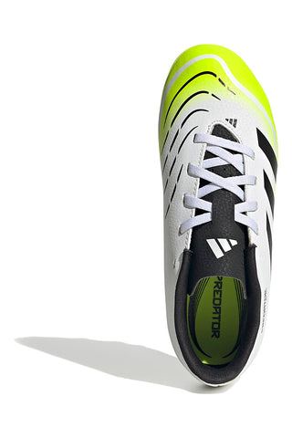 Bele in rumene fluorescenčne nogometne čevlje Adidas Predator Club FG/MG J