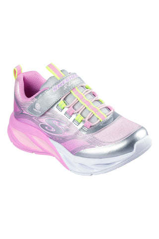Srebrno-roza superge z lučkami in bleščečim zgornjim delom Skechers Cosmic Glow