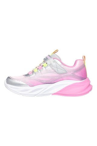 Srebrno-roza superge z lučkami in bleščečim zgornjim delom Skechers Cosmic Glow