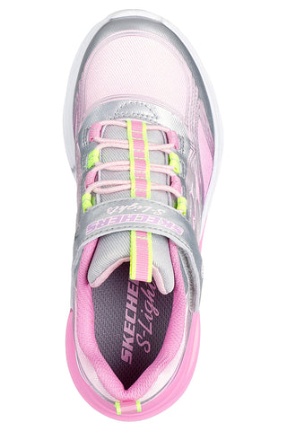 Srebrno-roza superge z lučkami in bleščečim zgornjim delom Skechers Cosmic Glow