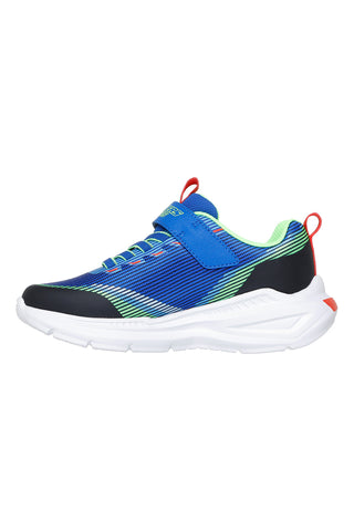 Večbarvni modri superge z lučkami in zapenjanjem na velcro Skechers Tri-namics 2.0