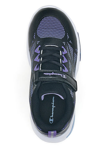 Champion Wave Tri G PS črne športne copate z lučkami