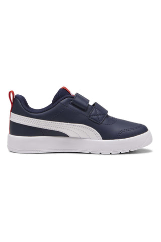 Puma Courtflex V3 V PS Modro-beli športni copati