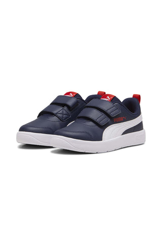Puma Courtflex V3 V PS Modro-beli športni copati