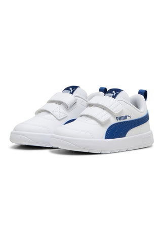 Modro-beli čevlji z velcro zapenjanjem Puma Courtflex V3 V Inf