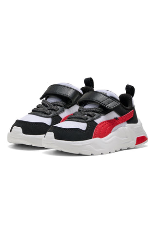 Črno-beli čevlji z velcro zapenjanjem in elastičnimi vezalkami Puma Trinity 2 LT Mid 90s AC+ Inf