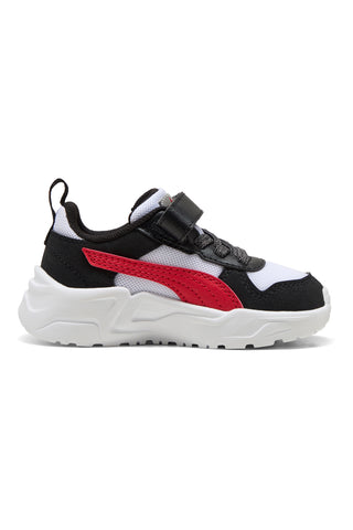 Črno-beli čevlji z velcro zapenjanjem in elastičnimi vezalkami Puma Trinity 2 LT Mid 90s AC+ Inf