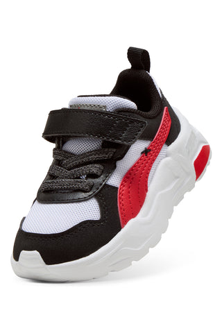 Črno-beli čevlji z velcro zapenjanjem in elastičnimi vezalkami Puma Trinity 2 LT Mid 90s AC+ Inf