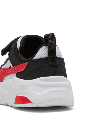 Črno-beli čevlji z velcro zapenjanjem in elastičnimi vezalkami Puma Trinity 2 LT Mid 90s AC+ Inf
