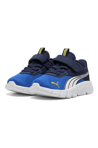 Modro-beli čevlji z velcro zapenjanjem in elastičnimi vezalkami Puma FlexFocus Modern AC+ Inf