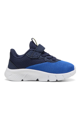 Modro-beli čevlji z velcro zapenjanjem in elastičnimi vezalkami Puma FlexFocus Modern AC+ Inf