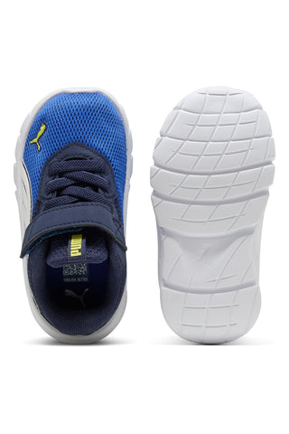 Modro-beli čevlji z velcro zapenjanjem in elastičnimi vezalkami Puma FlexFocus Modern AC+ Inf