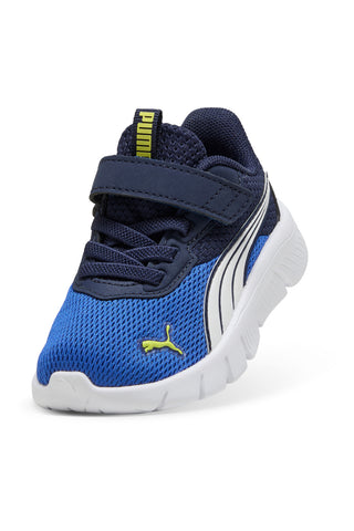 Modro-beli čevlji z velcro zapenjanjem in elastičnimi vezalkami Puma FlexFocus Modern AC+ Inf