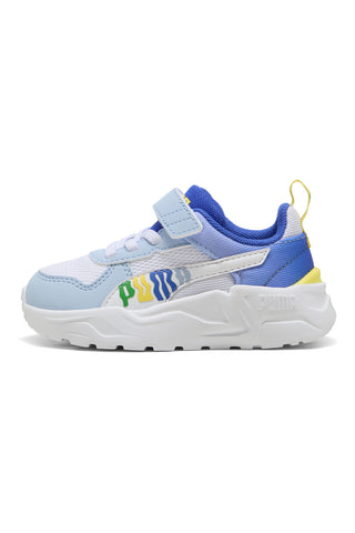 Svetlo modri čevlji z velcro zapenjanjem in elastičnimi vezalkami Puma Trinity 2 LT Come On AC+ Inf