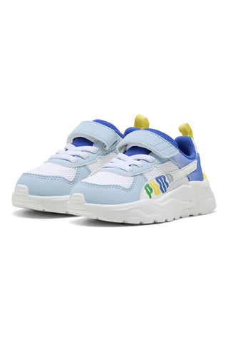 Svetlo modri čevlji z velcro zapenjanjem in elastičnimi vezalkami Puma Trinity 2 LT Come On AC+ Inf