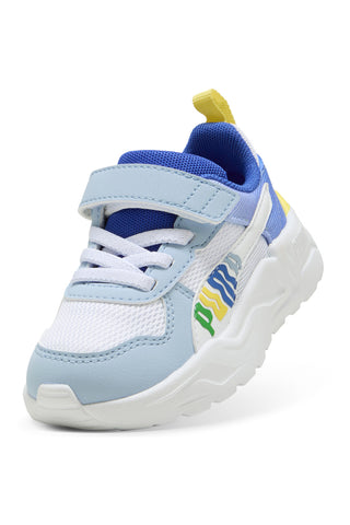 Svetlo modri čevlji z velcro zapenjanjem in elastičnimi vezalkami Puma Trinity 2 LT Come On AC+ Inf