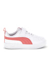 Koralno beli čevlji z velcro zapenjanjem in elastičnimi vezalkami Puma Rickie AC+ Inf