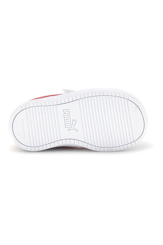 Koralno beli čevlji z velcro zapenjanjem in elastičnimi vezalkami Puma Rickie AC+ Inf