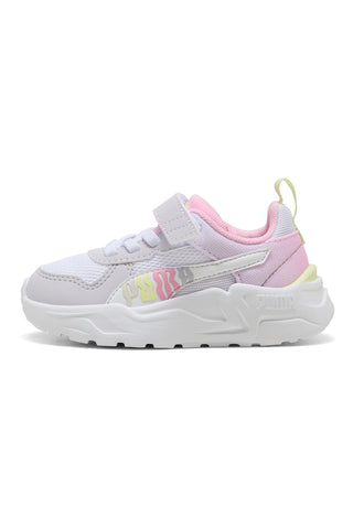 Beli lila roza čevlji s trakom in elastičnimi vezalkami Puma Trinity 2 LT Come On AC+ Inf