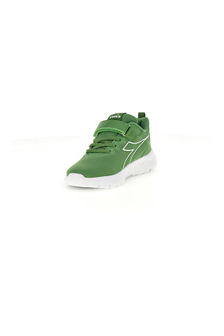 Zeleni tekaški copati z velcro zapenjanjem in vezalkami Diadora Evo Run Ps