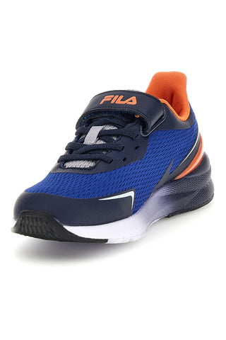 Modre športne copate s trakovi in oranžnimi vložki Fila Crusher V Kids FFK0076