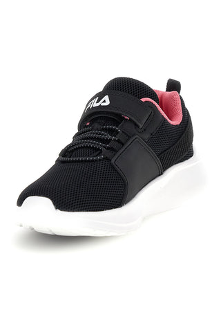 Črne športne copate s trakovi in roza vložki Fila Upspark Velcro Kids