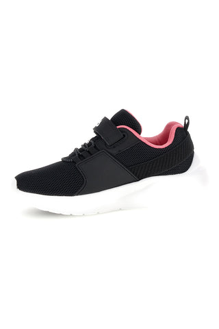 Črne športne copate s trakovi in roza vložki Fila Upspark Velcro Kids