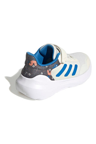 Bele superge z modrimi detajli in zapenjanjem na velcro Adidas Tensaur Run 3.0 El C