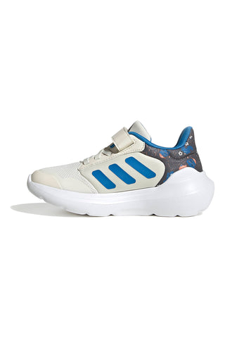 Bele superge z modrimi detajli in zapenjanjem na velcro Adidas Tensaur Run 3.0 El C