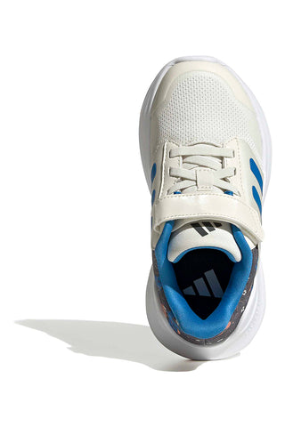 Bele superge z modrimi detajli in zapenjanjem na velcro Adidas Tensaur Run 3.0 El C