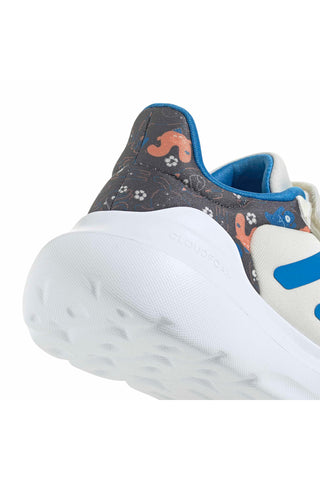 Bele superge z modrimi detajli in zapenjanjem na velcro Adidas Tensaur Run 3.0 El C