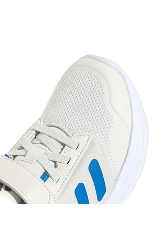 Bele superge z modrimi detajli in zapenjanjem na velcro Adidas Tensaur Run 3.0 El C
