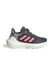 Sive superge z roza detajli in zapenjanjem na velcro Adidas Tensaur Run 3.0 El C