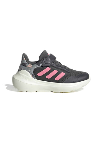 Sive superge z roza detajli in zapenjanjem na velcro Adidas Tensaur Run 3.0 El C