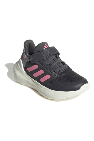 Sive superge z roza detajli in zapenjanjem na velcro Adidas Tensaur Run 3.0 El C