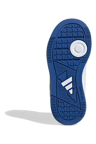 Bele superge z modrimi detajli in dvojnim zapiranjem na velcro Adidas Tensaur Sport 3.0 Cf K