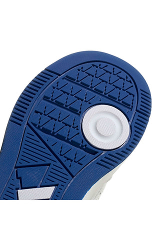 Bele superge z modrimi detajli in dvojnim zapiranjem na velcro Adidas Tensaur Sport 3.0 Cf K