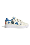 Bele superge z modrimi detajli in zapenjanjem na velcro Adidas Advantage Base 2.0 Cf C