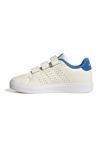 Bele superge z modrimi detajli in zapenjanjem na velcro Adidas Advantage Base 2.0 Cf C
