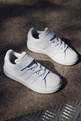 Bele superge z zapenjanjem Adidas Grand Court 3.0 El C