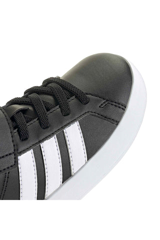 Črni supergi z belimi detajli in zapenjanjem na velcro Adidas Grand Court 3.0 El C