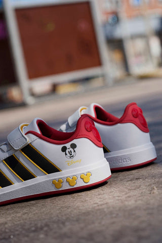 Bele superge z detajli Topolino Grand Court Mickey EL K Adidas