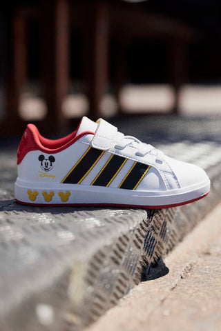 Bele superge z detajli Topolino Grand Court Mickey EL K Adidas