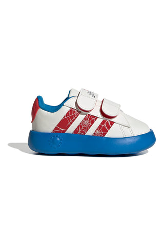 Bele superge z Bubblecomfy podplatom in Spider-Man detajli Adidas Grand Court Spider-Man CF I