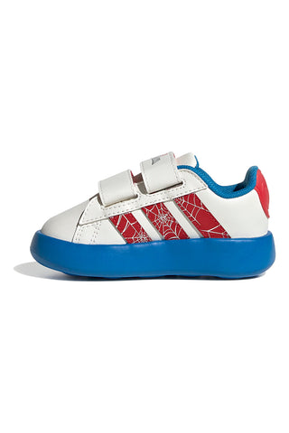 Bele superge z Bubblecomfy podplatom in Spider-Man detajli Adidas Grand Court Spider-Man CF I