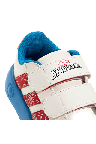 Bele superge z Bubblecomfy podplatom in Spider-Man detajli Adidas Grand Court Spider-Man CF I