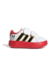 Bele superge z rdečo podplatom in detajli Mickey Adidas Grand Court Mickey CF I